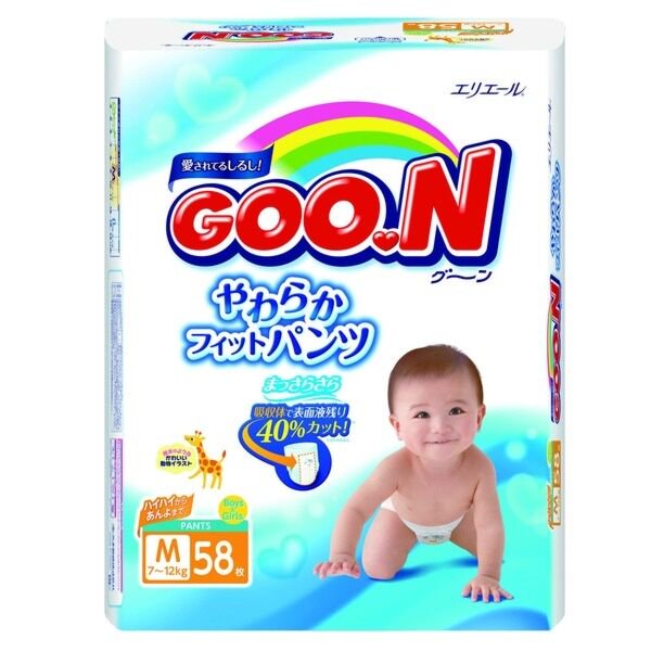 Подгузники-трусики Goon M 6-12кг 58шт купить,NaN