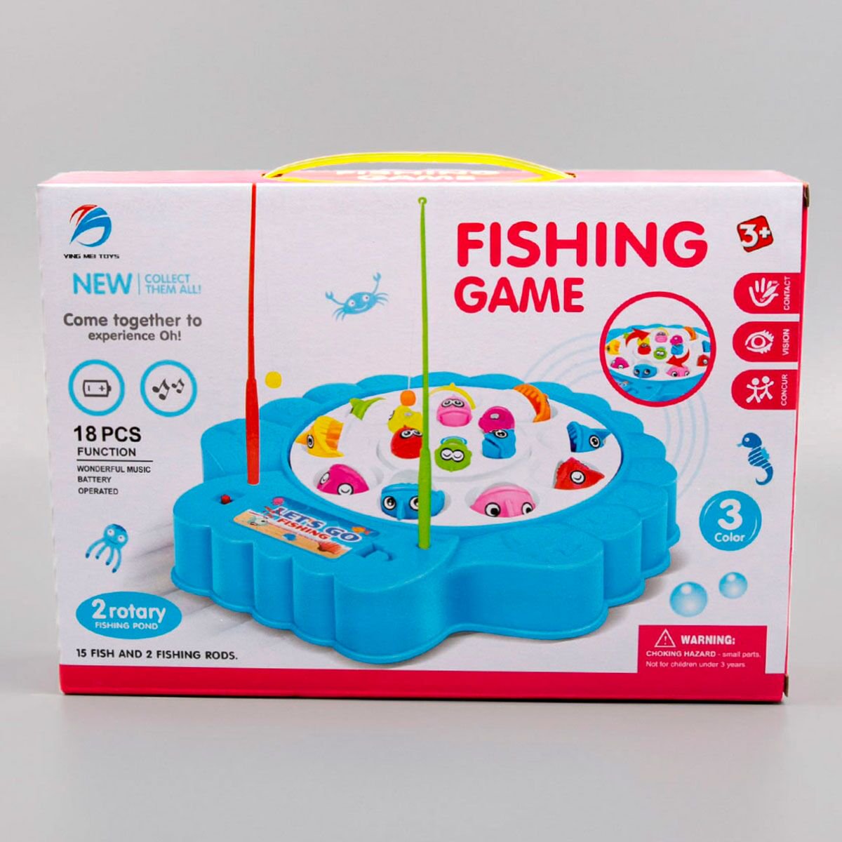 Игрушка развивающая Fishing game Рыбалка круглая розовая   купить,NaN