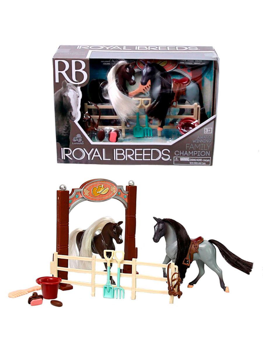 Игровой набор Lanard Royal Breeds Бурая и Мышастая 2 лошади  купить,NaN