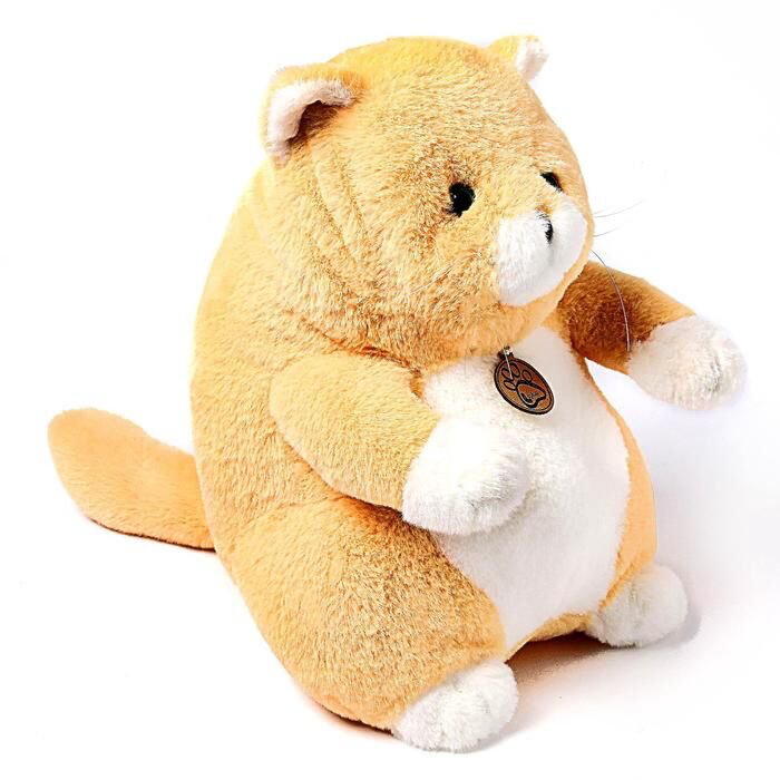 Мягкая игрушка Lapkin Толстый кот персиковый 33см  купить,NaN