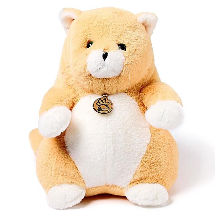 Мягкая игрушка Lapkin Толстый кот персиковый 33см  купить,NaN