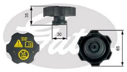 Gates крышка расширительного бачка RC249 купить,NaN