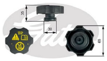 Gates крышка расширительного бачка RC249 купить,NaN