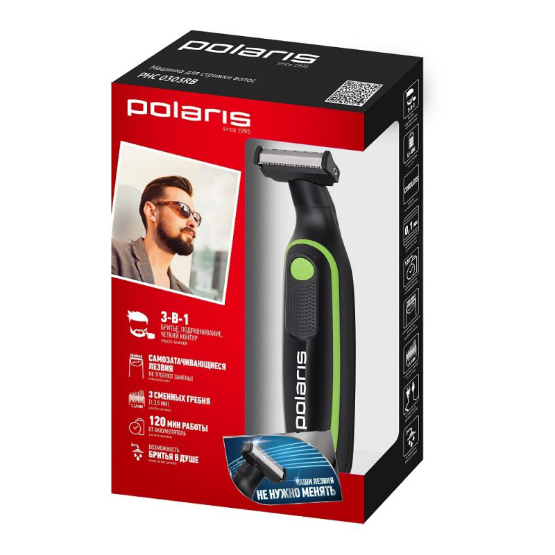 Машинка для стрижки Polaris PHC 0303RB черная купить,NaN