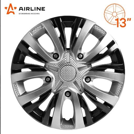 AIRLINE колпак AWCC-13-05 13 черный, серебристый 2 шт купить,NaN