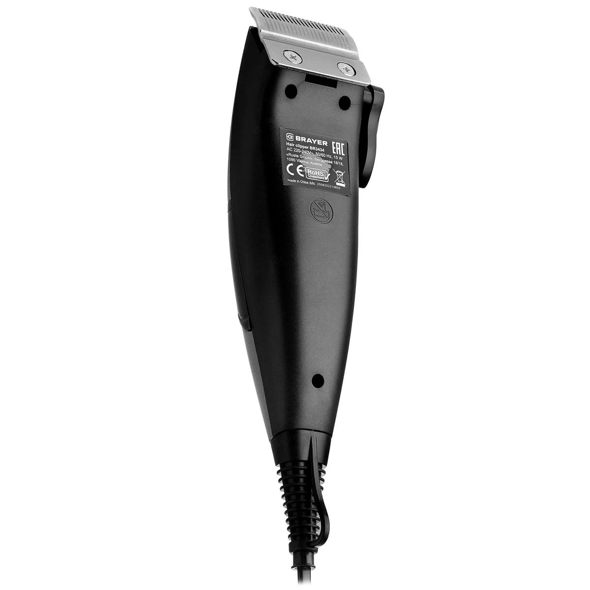 Машинка для стрижки Brayer BR3434 черно-серебристая купить,6990
