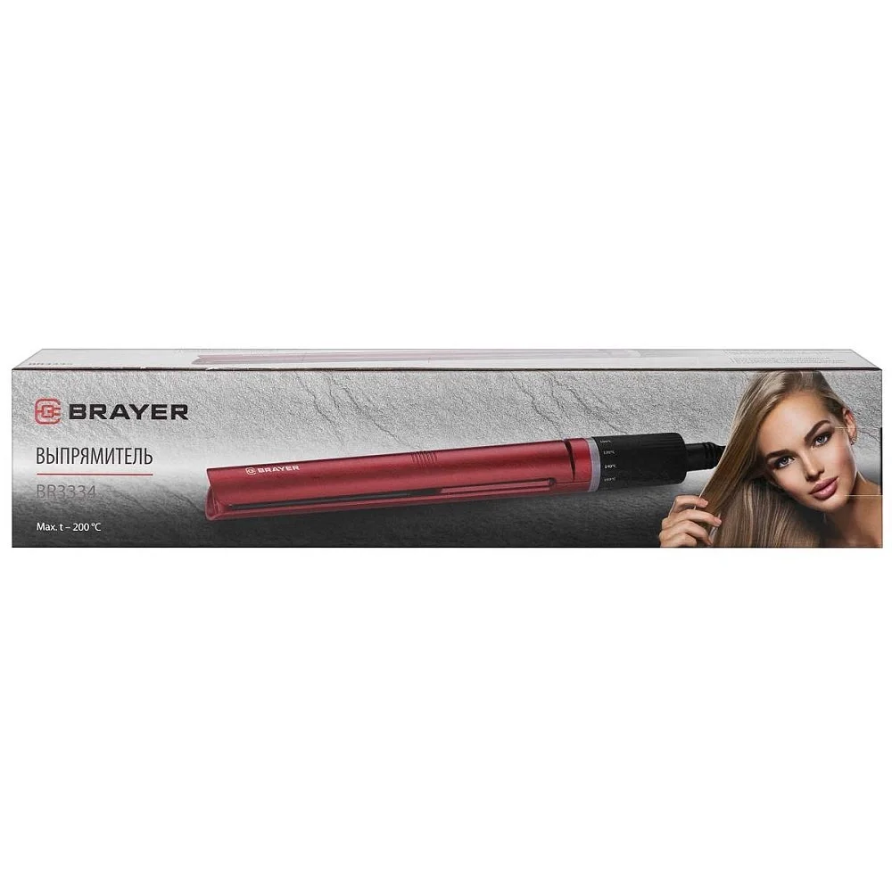 Выпрямитель Brayer BR3334 красный - ForteMarket Выпрямитель Brayer BR3334 красный купить,0