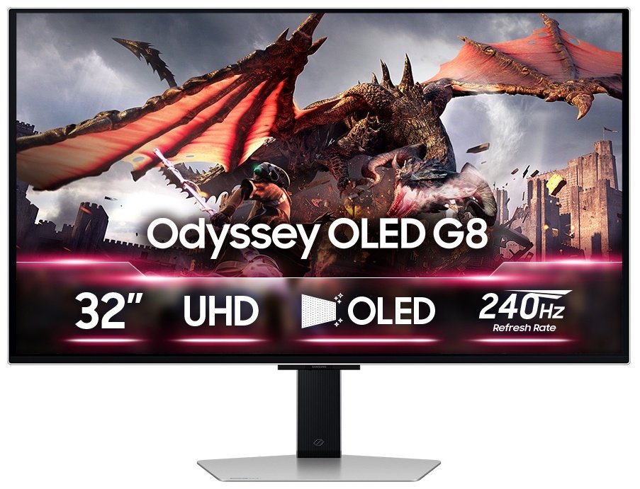Монитор 31.5" Samsung LS32DG800SIXCI серебристый купить,NaN