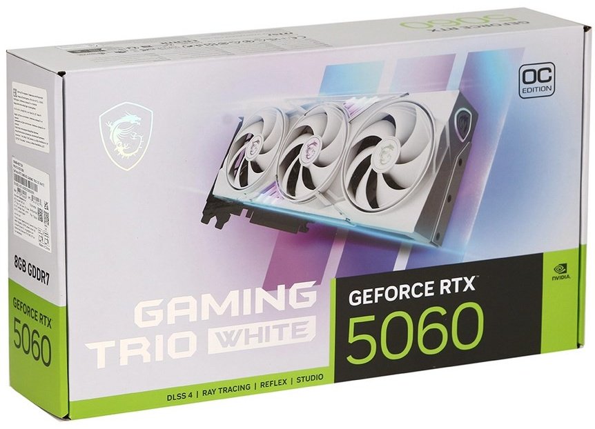 Видеокарта MSI RTX 5060 Gaming Trio OC White (RTX 5060 8G GAMING TRIO OC WHITE0 8 Гб купить,NaN