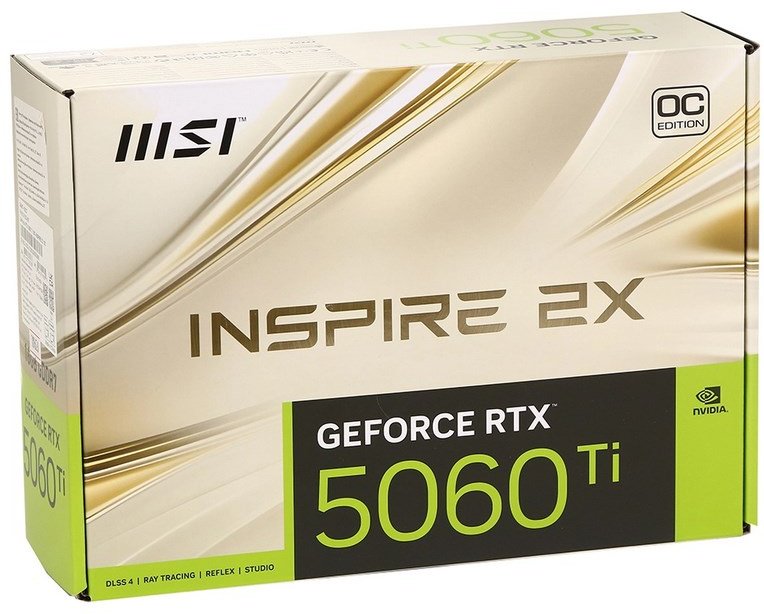 Видеокарта MSI RTX 5060 TI 16G INSPIRE 2X OC 16 Гб купить,NaN