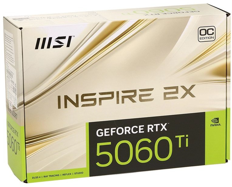 Видеокарта MSI RTX 5060 TI 16G INSPIRE 2X OC 16 Гб купить,NaN