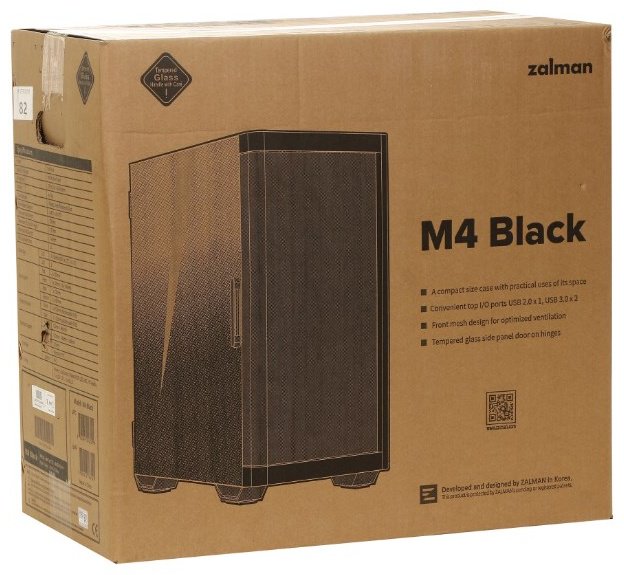 Корпус Zalman M4 BLACK черный купить,NaN