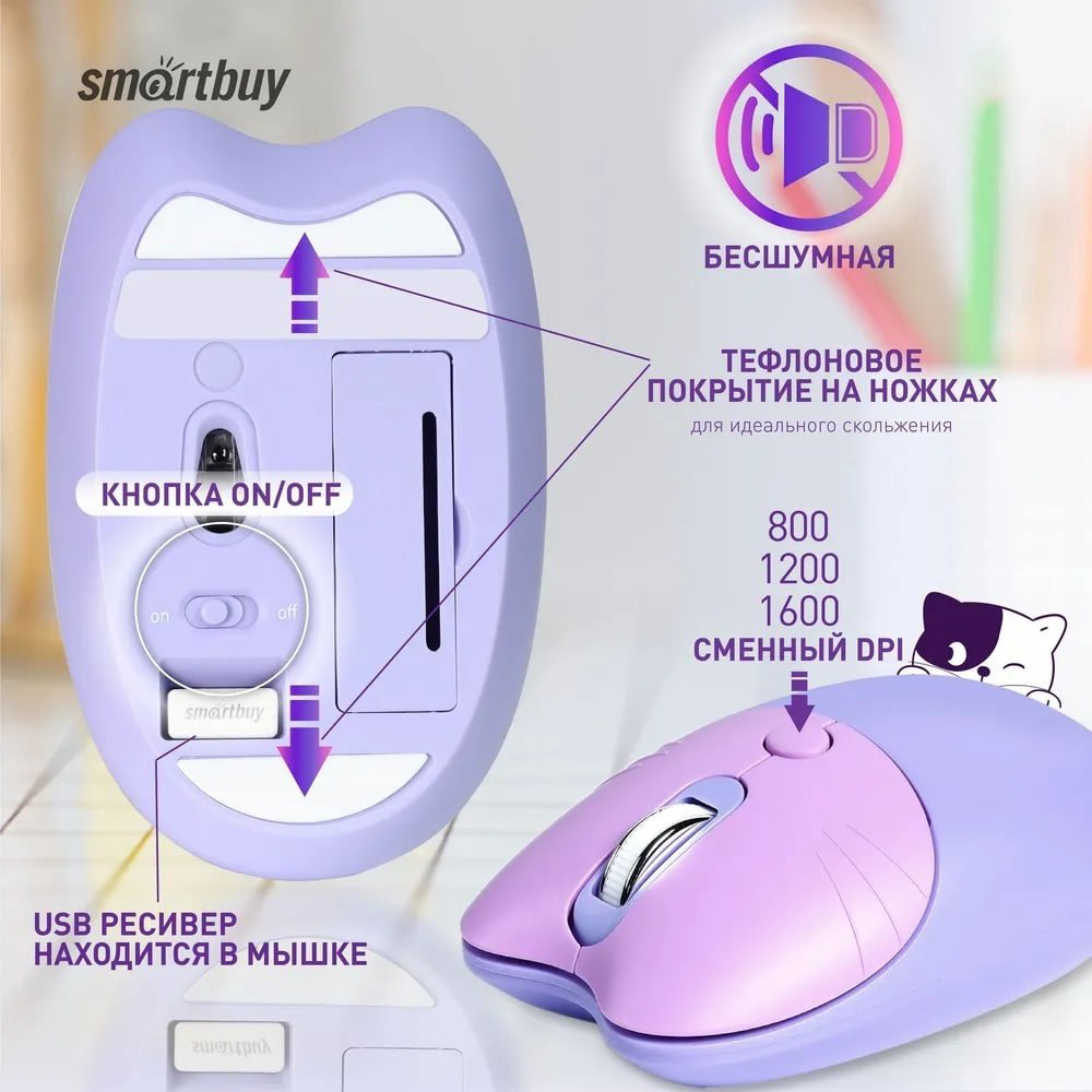 Клавиатура Smartbuy SBC-668396AG-KT фиолетовый купить,NaN