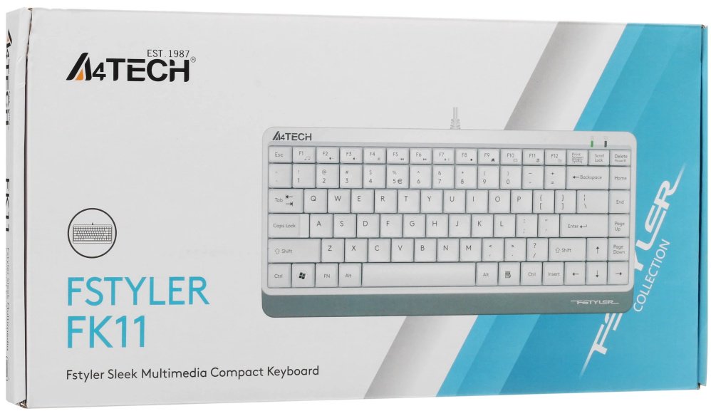 Клавиатура A4Tech FK11-WHITE белый