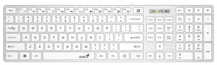 Клавиатура SlimStar 126 белый