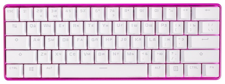 Клавиатура HyperX Alloy Origins 60 572Y6AA розовый купить,NaN