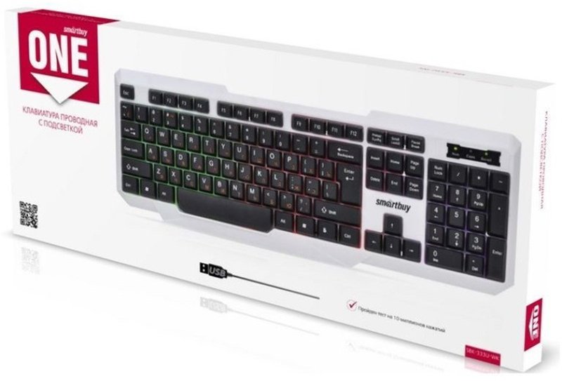Клавиатура Smartbuy One 333 SBK-333U-WK белый купить,NaN
