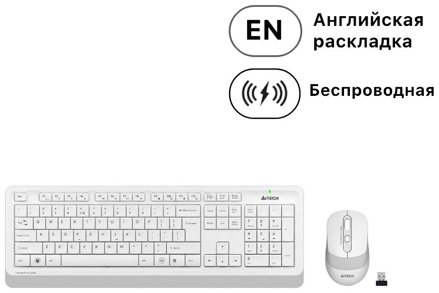 Клавиатура A4Tech Fstyler FG1010S белый купить,NaN