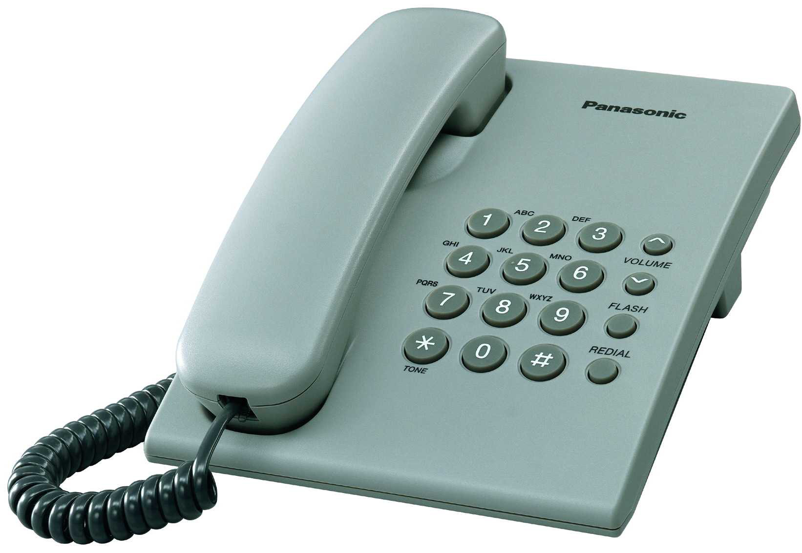 Телефон проводной Panasonic KX-TS2350 CAH серый купить,NaN