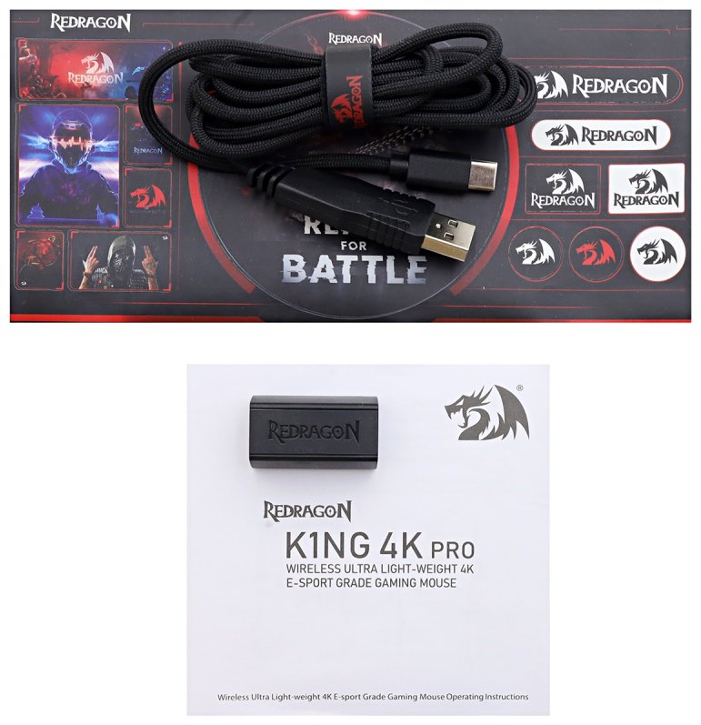 Мышь Redragon K1ng 4K Pro черный купить,NaN