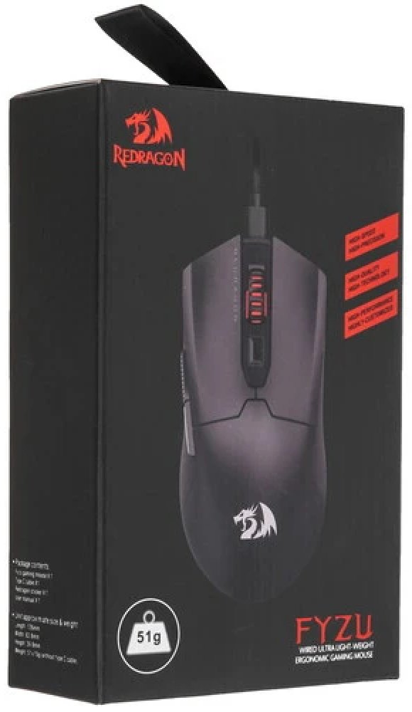 Мышь Redragon Fyzu черный купить,NaN