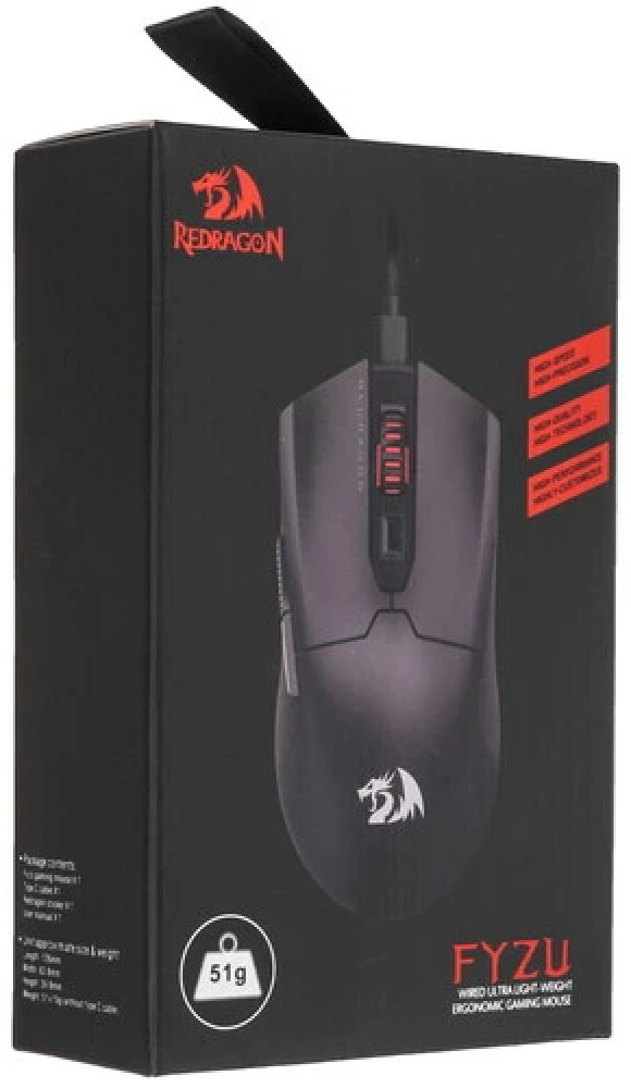 Мышь Redragon Fyzu черный купить,NaN