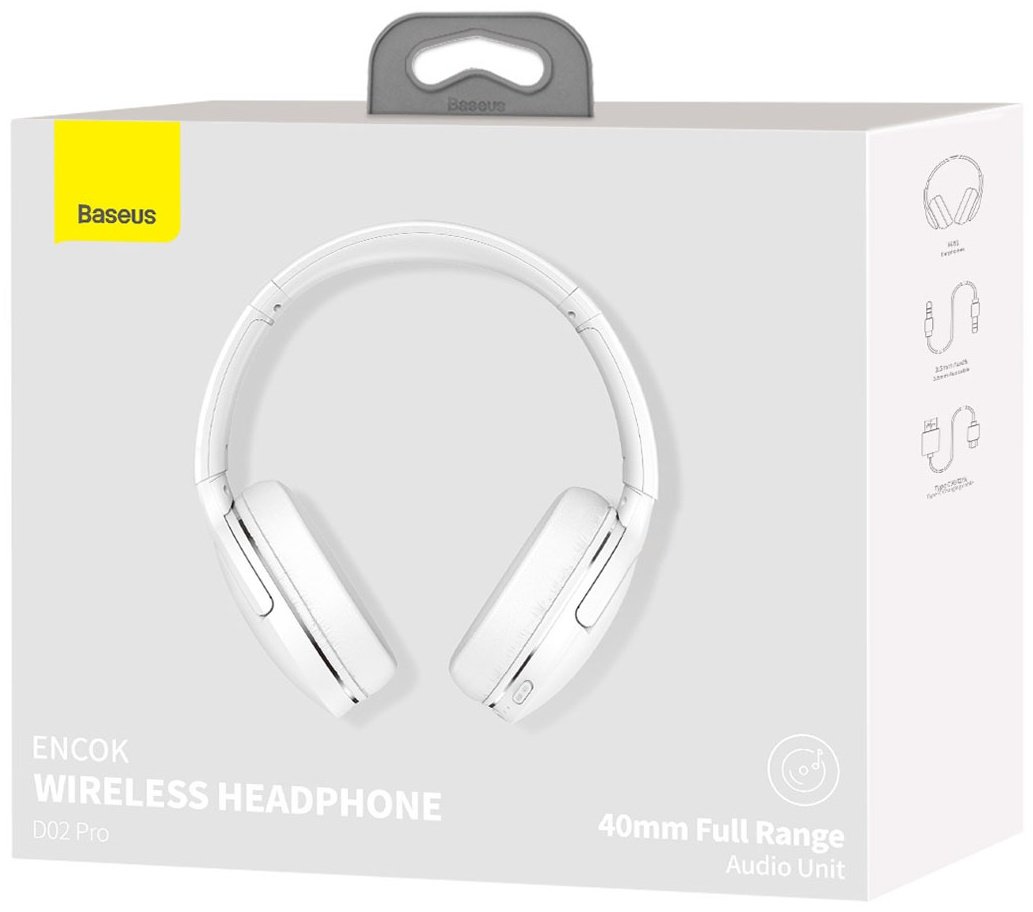 Наушники Baseus Encok D02 Pro белый купить,NaN