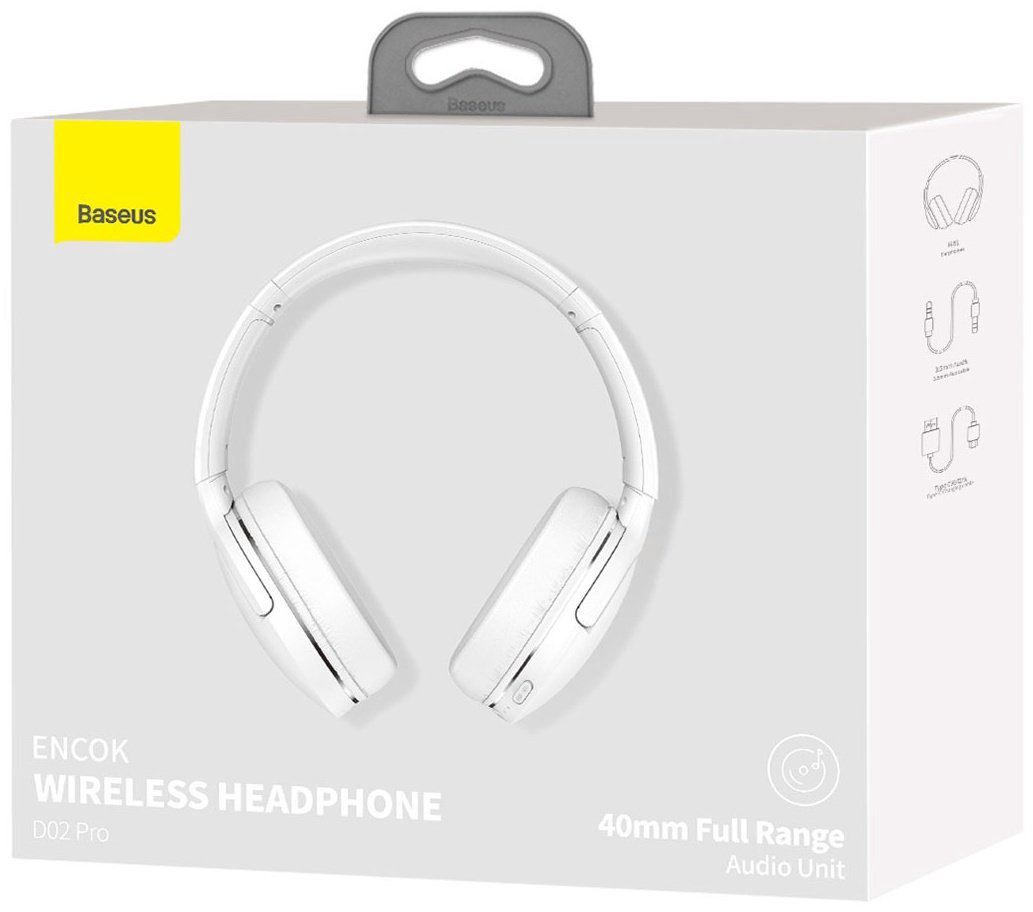 Наушники Baseus Encok D02 Pro белый купить,NaN