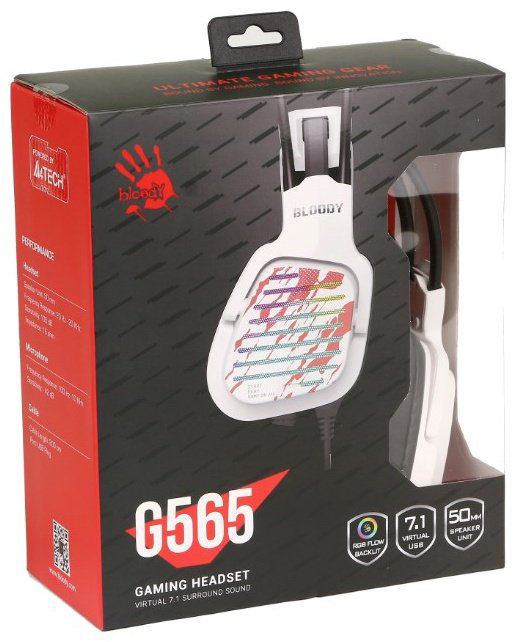 Наушники A4Tech Bloody G565 белый купить,12990