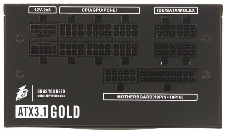 Блок питания 1STPLAYER HA-1000BA4 BLACK 1000 Вт