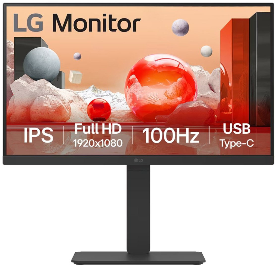 Монитор 23.8" LG 24BA650-B.ARUZ черный