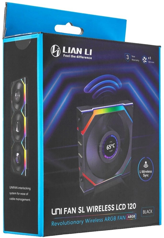Вентилятор LIAN LI UNI FAN SL WIRELESS LCD 120 G99.12SLLCD1W1B.00 купить,NaN