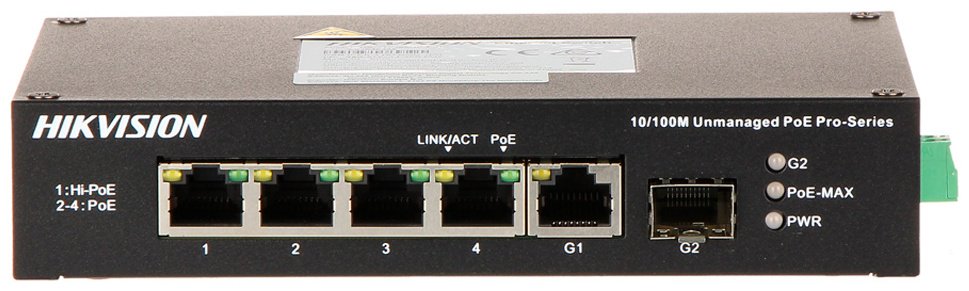 Коммутатор Hikvision DS-3T0306HP/No Power unit