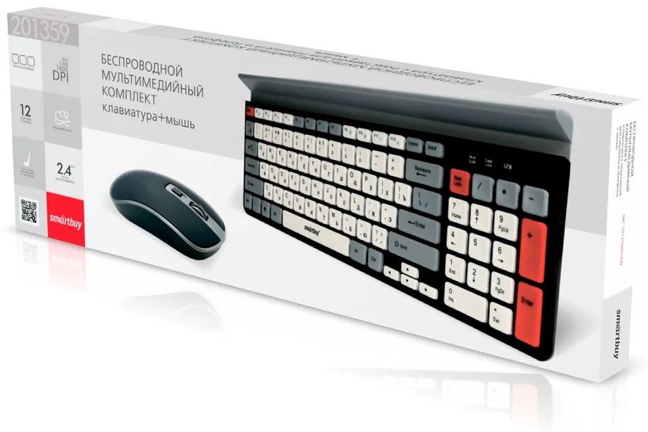 Клавиатура Smartbuy SBC-201359AG-KW черный купить,NaN