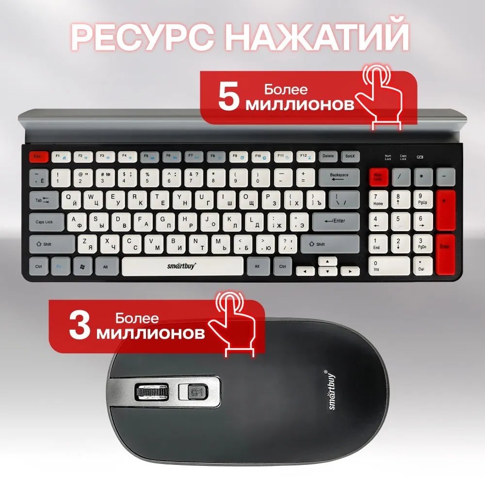 Клавиатура Smartbuy SBC-201359AG-KW черный купить,NaN