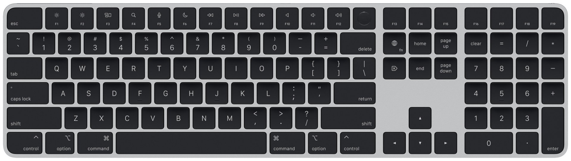 Клавиатура Apple Magic Keyboard with Touch ID and Numeric Keypad серый