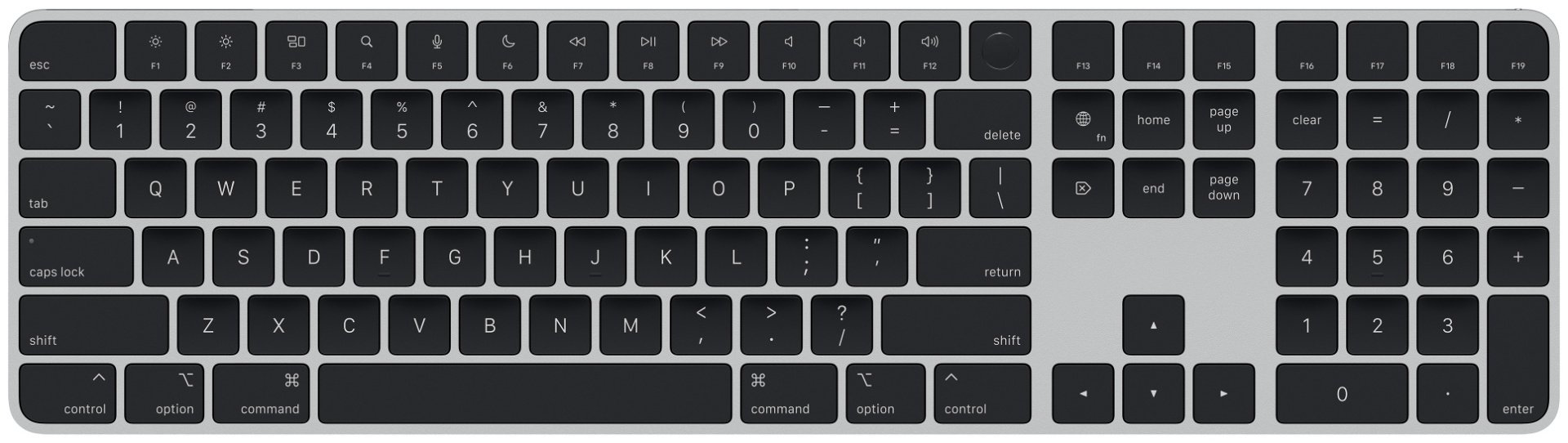 Клавиатура Apple Magic Keyboard with Touch ID and Numeric Keypad серый