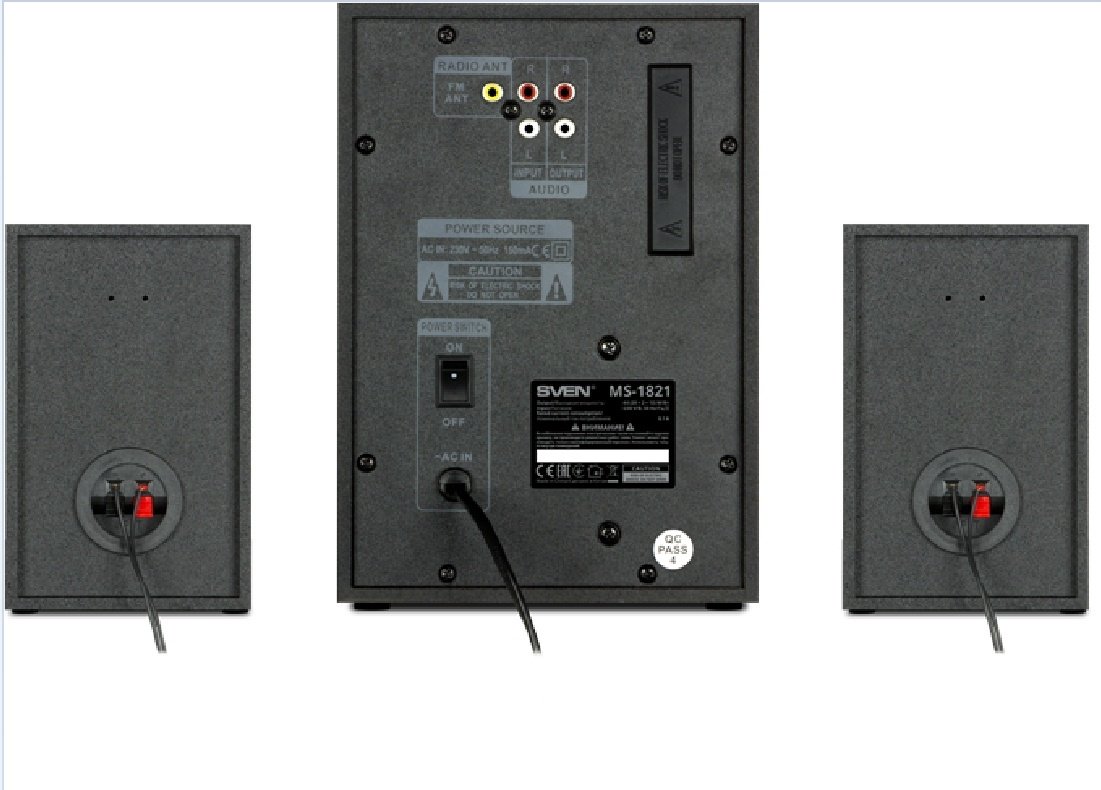Компьютерные колонки SVEN MS-1821 черный купить,NaN