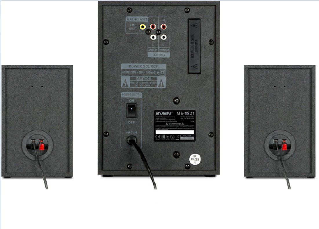 Компьютерные колонки SVEN MS-1821 черный купить,NaN