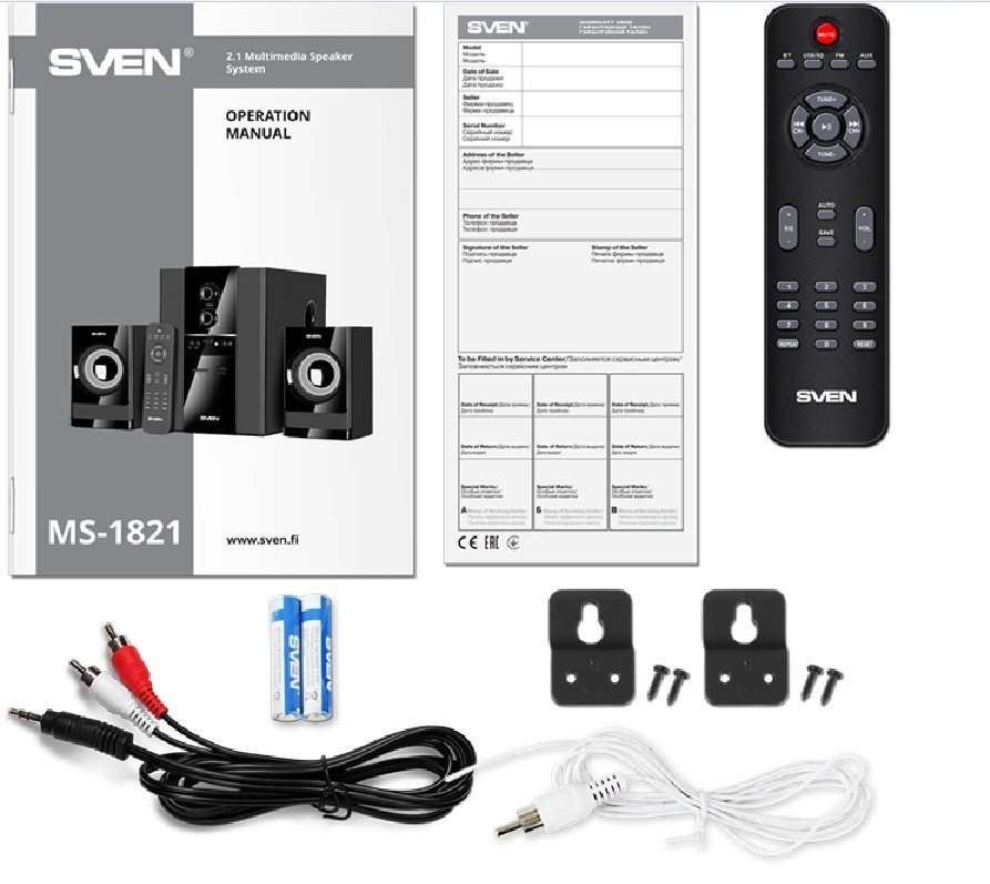 Компьютерные колонки SVEN MS-1821 черный купить,NaN