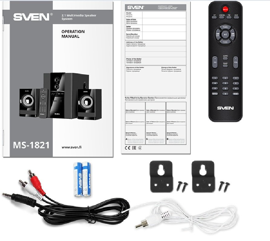 Компьютерные колонки SVEN MS-1821 черный купить,NaN