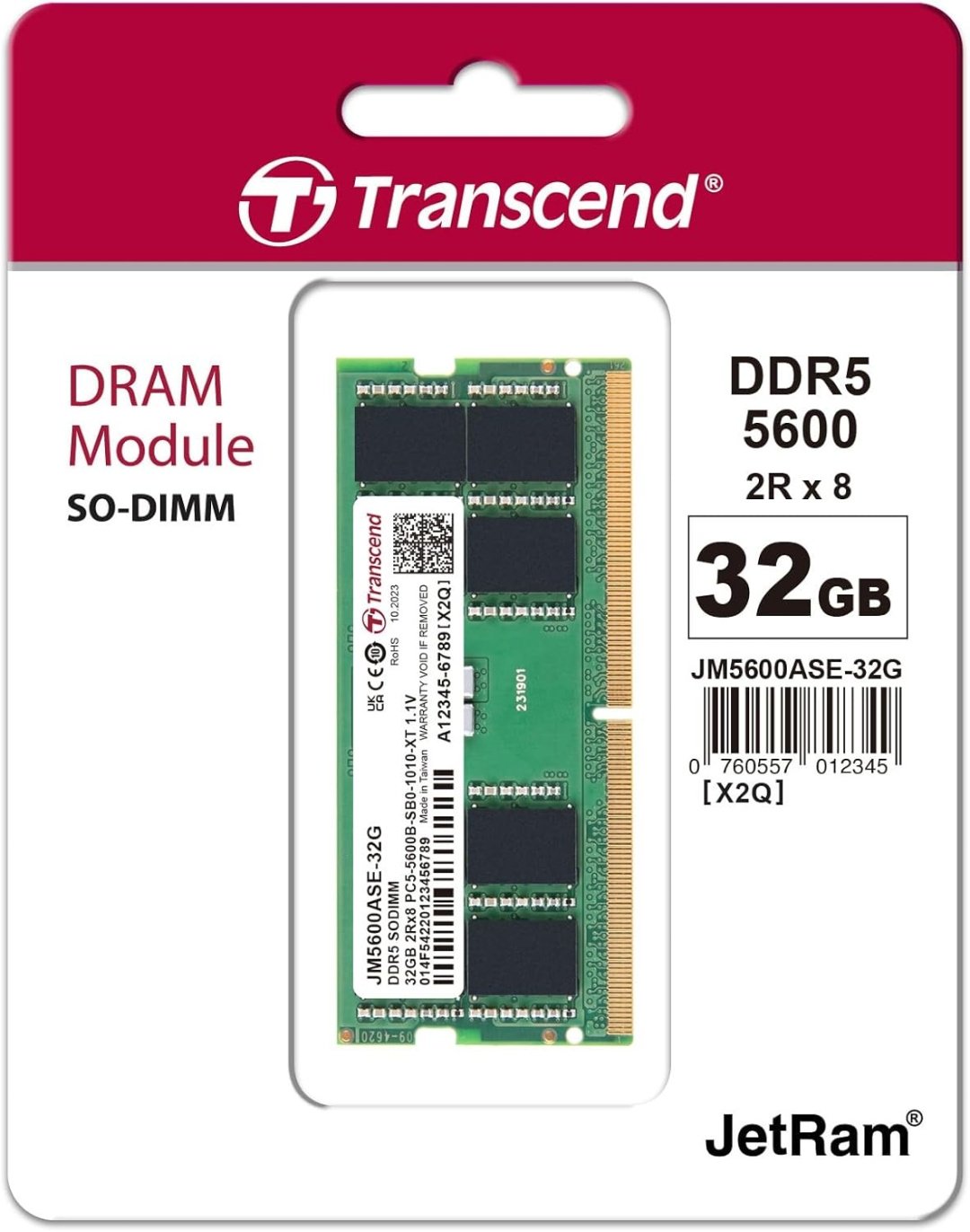 Оперативная память Transcend JM5600ASE-32G 32 Гб купить,NaN