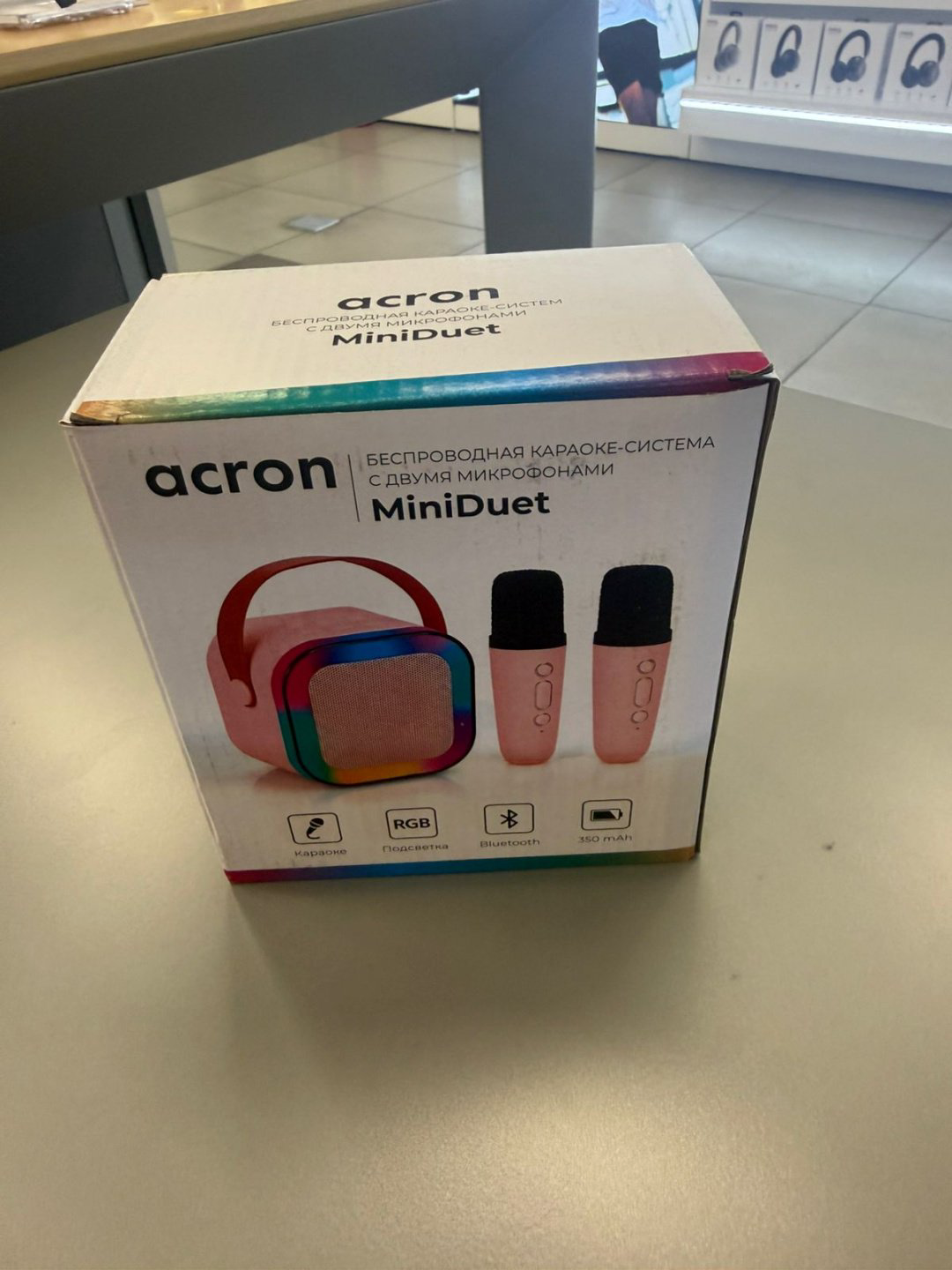 Портативная колонка Acron MiniDuet розовый купить,NaN