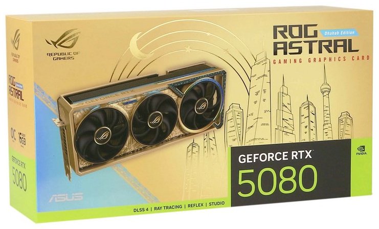 Видеокарта ASUS RTX 5080 ROG Astral Dhahab CORE OC 16 Гб купить,NaN