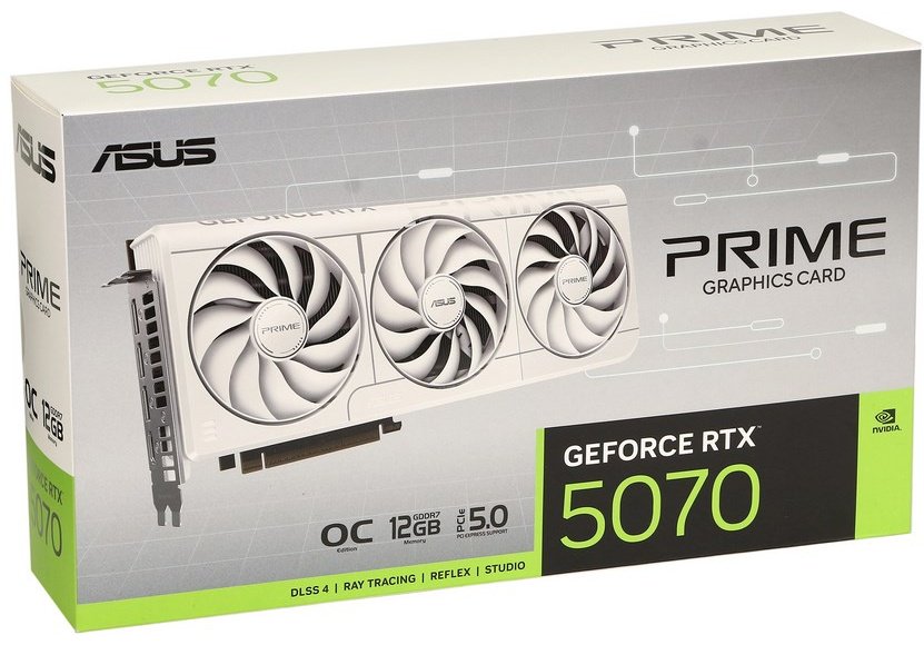 Видеокарта ASUS RTX 5070 Prime White OC PRIME-RTX5070-O12G-WHITE 12 Гб купить,NaN