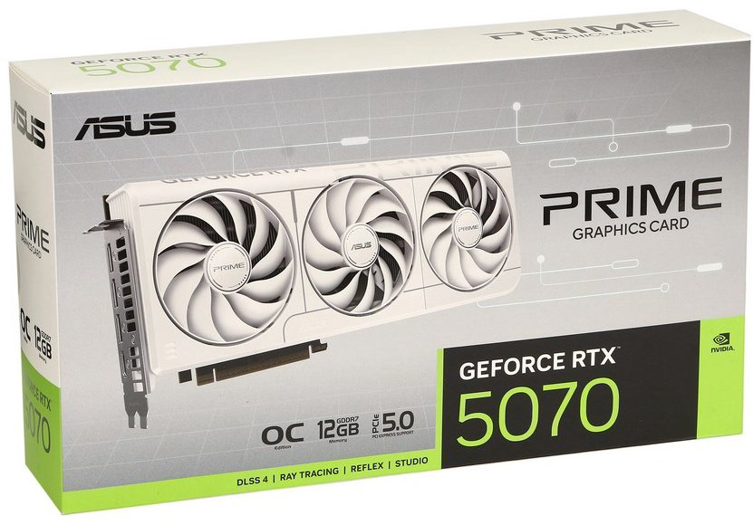 Видеокарта ASUS RTX 5070 Prime White OC PRIME-RTX5070-O12G-WHITE 12 Гб купить,NaN