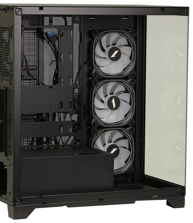 Корпус 1STPLAYER MIKU MI8-BK-3FBR-1FBC2 черный купить,NaN