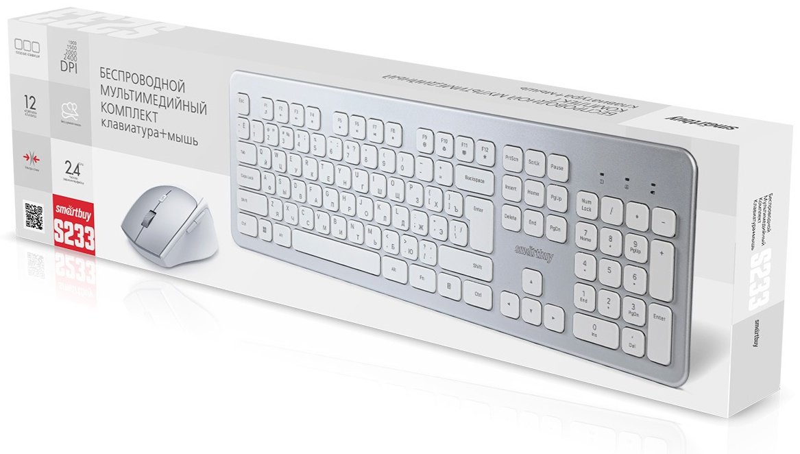 Клавиатура Smartbuy SBC-233616AG-SW серебристый купить,NaN
