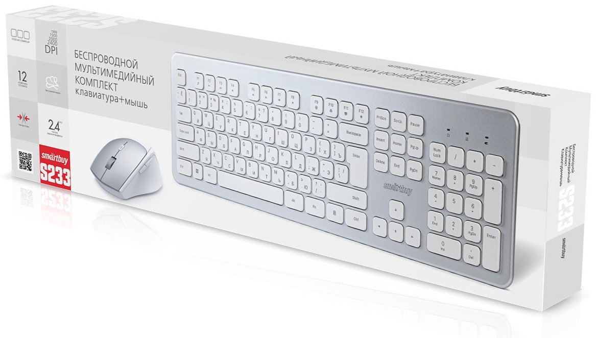 Клавиатура Smartbuy SBC-233616AG-SW серебристый купить,NaN