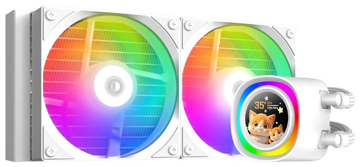 Водоблок ID-COOLING ID-CPU-FX240 LCD белый - ForteMarket Водоблок ID-COOLING ID-CPU-FX240 LCD белый купить,35182